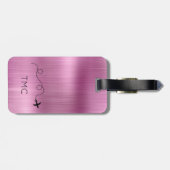 飛行機旅行アドベンチャーイニシャル飛行金属 ラゲッジタグ (裏面横)