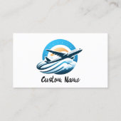 飛行機旅行サービス観光修理保守 名刺 (裏面)