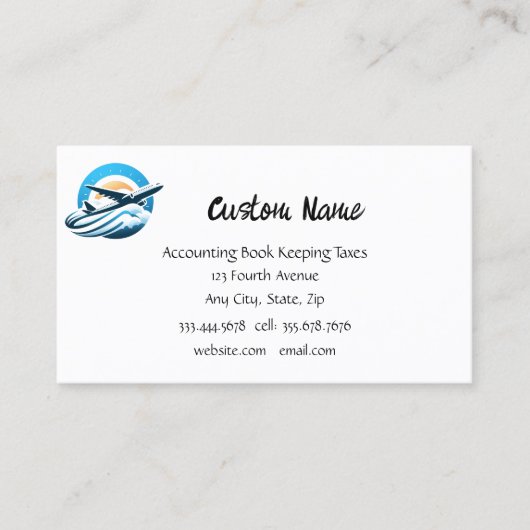 飛行機旅行サービス観光修理保守 名刺 (正面)