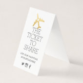 飛行機旅行テーマ結婚のハッシュタグの看板カード (裏面)