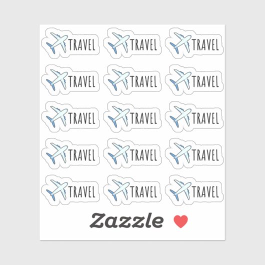 飛行機旅行フライトリマインダー機能プランナー シール (シート)