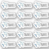 飛行機旅行フライトリマインダー機能的プランナー シール (正面)