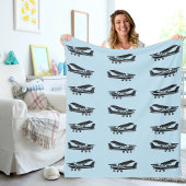 飛行機旅行ブルーベビーシャワー贈り物、航空 フリースブランケット