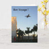 飛行機旅行 カード (黄色い花)