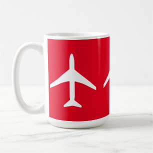 飛行機機ファンキーパイロット飛飛んでいる行空 コーヒーマグカップ