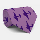 飛行機深い紫オンダスティプラム ネクタイ (ロール)