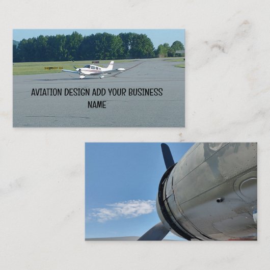 飛行機滑走路セスナICカード 名刺 (正面/裏面)
