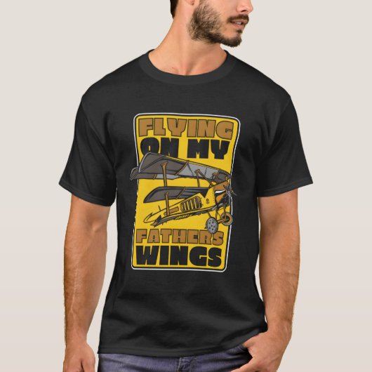 飛行機父飛行機飛行機操縦士 Tシャツ (正面)