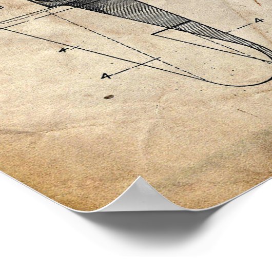 飛行機特許 ポスター (角)