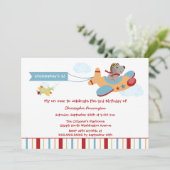 飛行機犬のパイロットボーイの誕生日パーティーの招待 招待状 (スタンド正面)