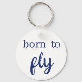 飛行機生まれのキーチェイン キーホルダー (裏面)