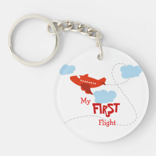 飛行機祝の初旅の形見 キーホルダー
