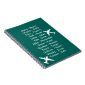 飛行機空飛んでいる間学士候補生レッスン ノートブック (右側)