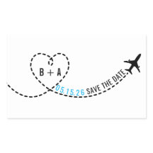 飛行機経路モノグラム結婚の日付パーソナライズされた