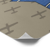 飛行機経験航空 ポスター (角)