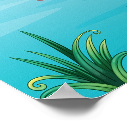 飛行機自然 ポスター (角)