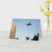 飛行機航海 カード (黄色い花)