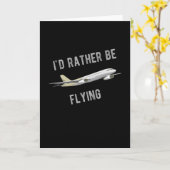 飛行機航空デザイン カード (黄色い花)