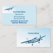 飛行機航空機の整備修理及び運航 名刺 (正面/裏面)