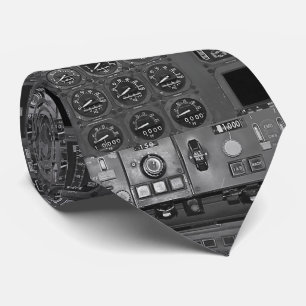飛行機航空機デッキコックピットパイロット飛行 ネクタイ