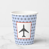 飛行機航空機航空フライパイロット 紙コップ (正面)