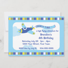 飛行機誕生パーティー 招待状