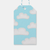 飛行機誕生日またはベビーシャワーメッセージカード ギフトタグ (裏面)