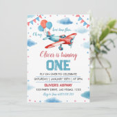 飛行機誕生日オーマイタイムフライ招待状 招待状 (スタンド正面)