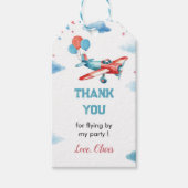 飛行機誕生日オ私のタイムフライありがとうラベル ギフトタグ (正面)