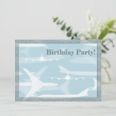 飛行機誕生日パーティーの招待 招待状 (スタンド正面)