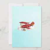 飛行機誕生日招待状の男の子の誕生日 招待状 (裏面)