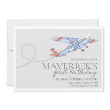 飛行機誕生日招待状