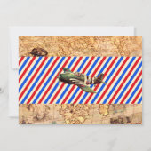 飛行機誕生日招待状 招待状 (裏面)