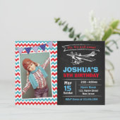 飛行機誕生日招待状 招待状 (スタンド正面)
