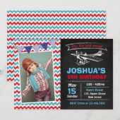 飛行機誕生日招待状 招待状 (正面/裏面)