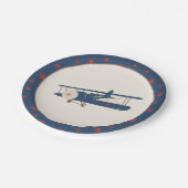 飛行機誕生日紙プレート ペーパープレート (アングル)
