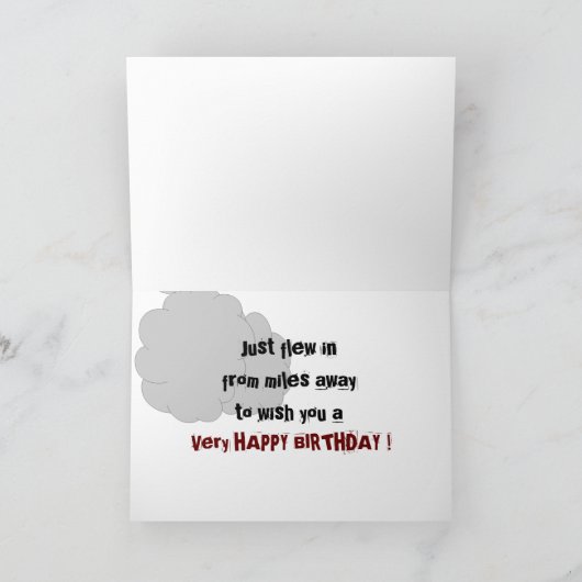 飛行機誕生日 カード (内部)