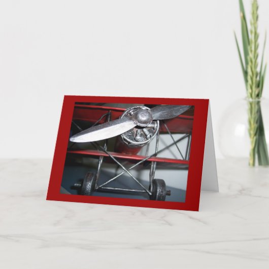 飛行機誕生日 カード (正面)
