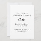 飛行機配達採用の発表 案内状 (裏面)