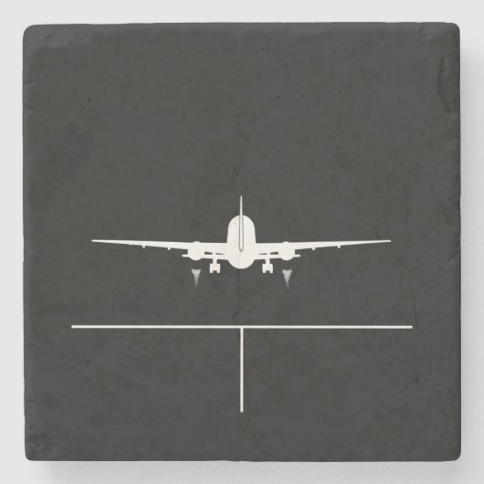 飛行機離陸 ストーンコースター (正面)