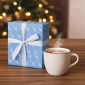 飛行機青、パターエレガントンパイロット誕生日 ラッピングペーパー