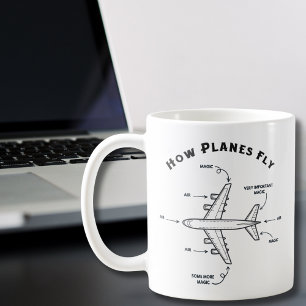 飛行機面白グッズ 飛行機 パイロット フライトクルー コーヒーマグカップ