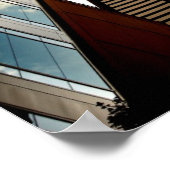 飛行機飛んでいるの建物 ポスター (角)