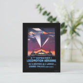 飛行機飛んでいるオーバーサーチライトポスター ポストカード (スタンド正面)