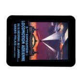 飛行機飛んでいるオーバーサーチライトポスター マグネット (横)