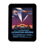 飛行機飛んでいるオーバーサーチライトポスター マグネット (縦)