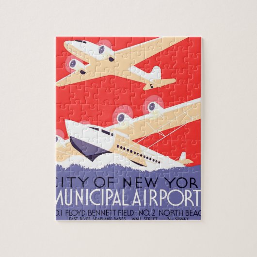 飛行機飛んでいるヴィンテージ ジグソーパズル (縦)
