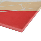 飛行機飛んでいるヴィンテージWPA カラフル カッティングボード (角)