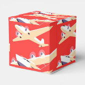 飛行機飛んでいるヴィンテージWPA カラフル フェイバーボックス (裏面サイド)