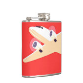 飛行機飛んでいるヴィンテージWPA カラフル フラスク (右)